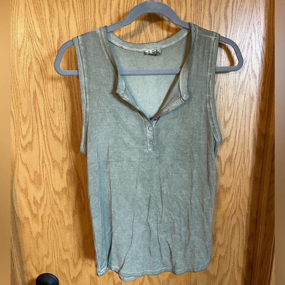 POL Olive Green Tank Top